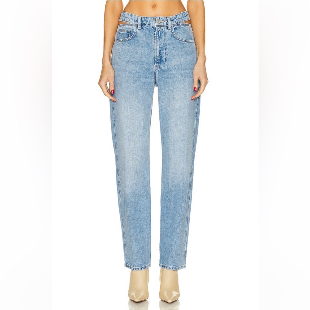 FRAME Jeans Le High N Tight Straight Cut Out in Zona Size 26